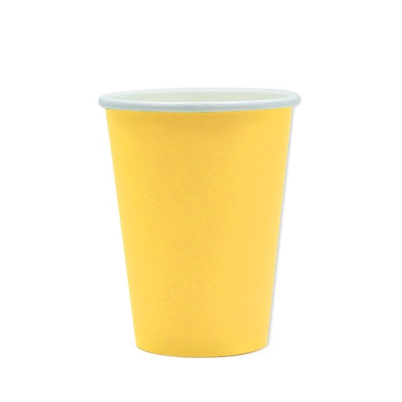 Bicchieri in carta ecolor 200 cc gialli 25 pezzi