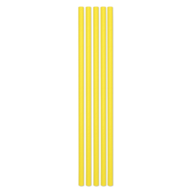 Cannucce Ecolor In Carta Ø Cm 0,5 H 20 Cm Pz.50 Col.giallo