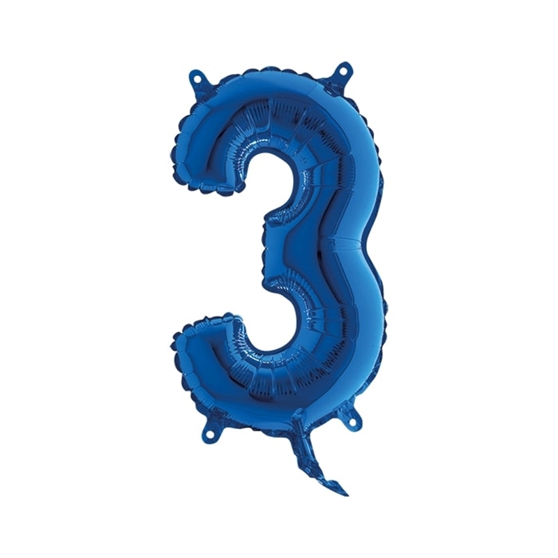 Palloncino Mylar Blu 14″ Numero 3