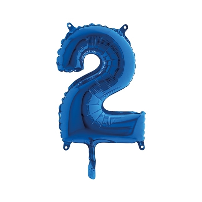 Palloncino Mylar Blu 14″ Numero 2