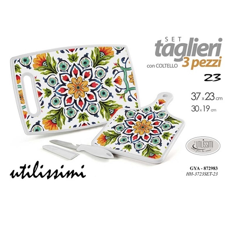 Set 2 Tagliere Più Coltello