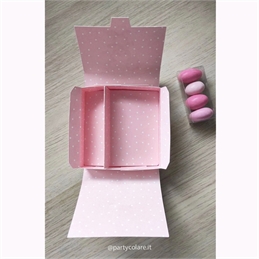 Scatolina Rosa Portaconfetti con Orsetto Personalizzato
