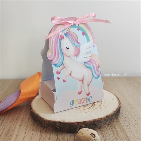 Scatola Unicorno arcobaleno