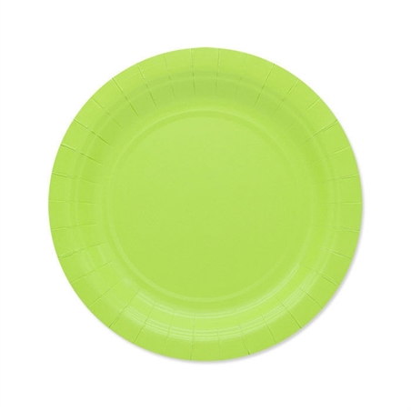 Piatti in Carta Ecolor 18 cm Verde Mela 25 pezzi