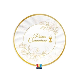 Piatti 20 cm Comunione Elegant 6 pezzi