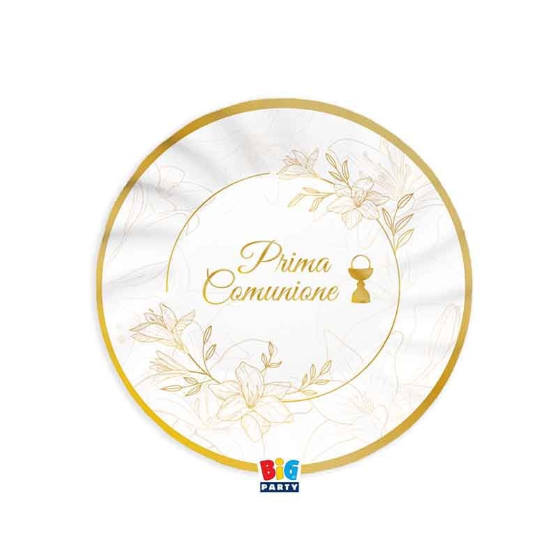 Piatti 20 cm Comunione Elegant 6 pezzi