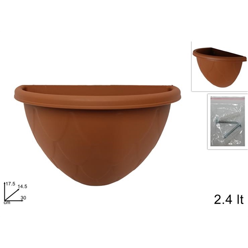 Vaso Per Pareta Mezza Luna 30 Cm