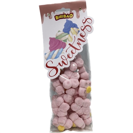 Sacchetto 180 grammi Marshmallow Margherite Rosa
