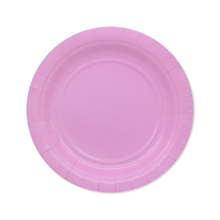 Piatti in carta ecolor 18 cm rosa 25 pezzi