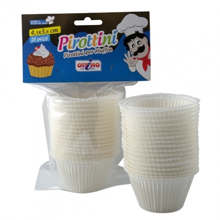 Pirottini In Carta Per Muffin Cm 4,5x3,6 Pezzi 18