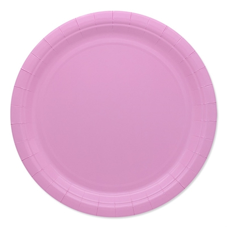 Piatti in Carta Ecolor 24 cm Rosa 25 pezzi