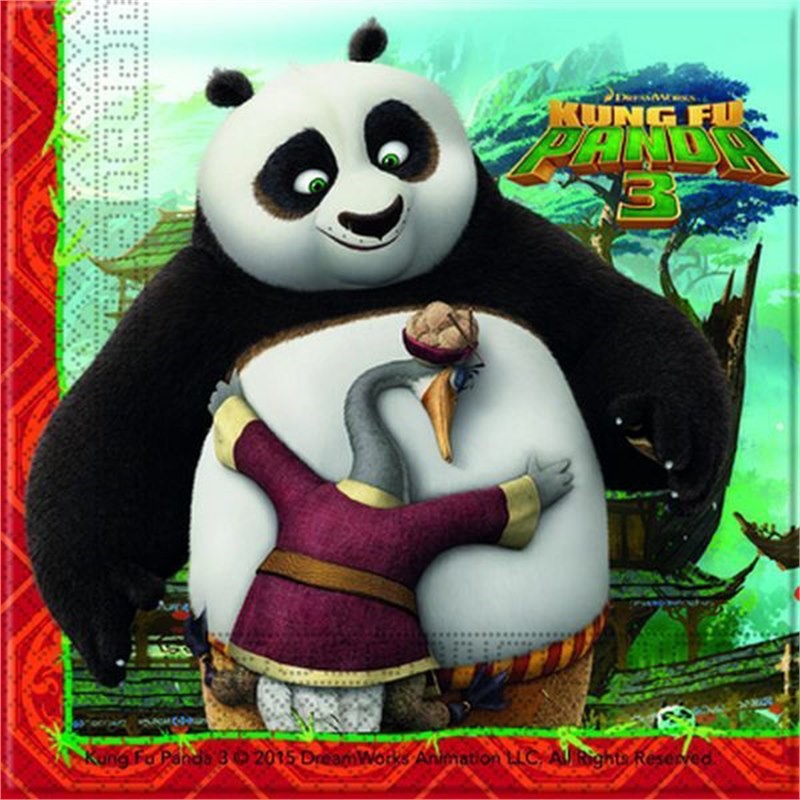 Tovaglioli 33x33 cm Kung Fu Panda 20 pezzi