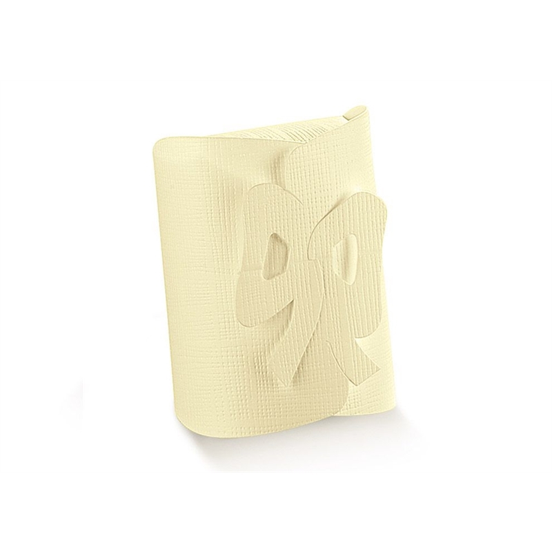 Scatola Fiocco 20 x 17 x 5 Seta Avorio