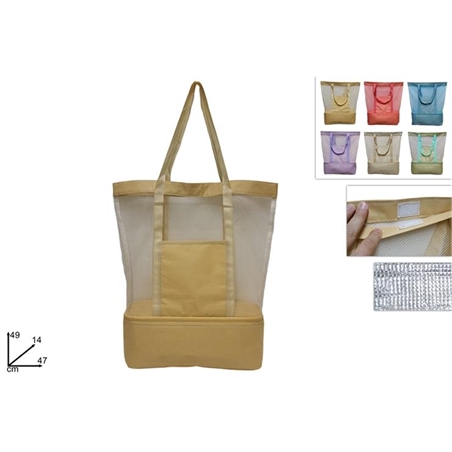 Borsa Mare Con Tasca Frigo Colori Tenui