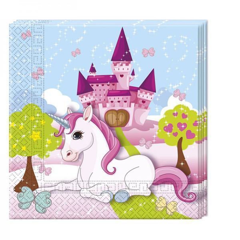 Tovaglioli 33x33 cm Unicorno 20 Pezz