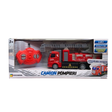 Fast Wheels Camion Pompieri Con Radiocomando