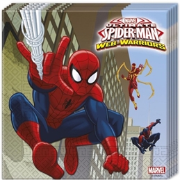 Tovaglioli Spiderman 33x33 cm 20 pezzi