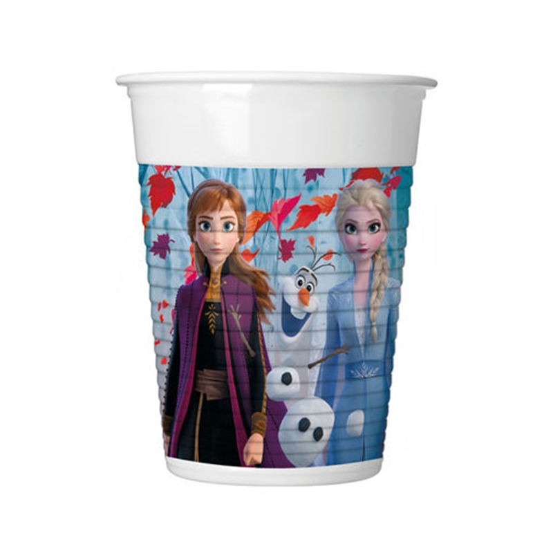 Bicchieri plastica 200 ml Frozen II 8 pezzi Bicchieri plastica 200 ml Frozen II 8 pezzi