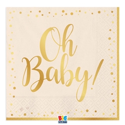 Tovaglioli 33x33 cm Oh Baby 16 pezzi