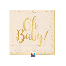 Tovaglioli 25x25 cm Oh Baby 16 pezzi