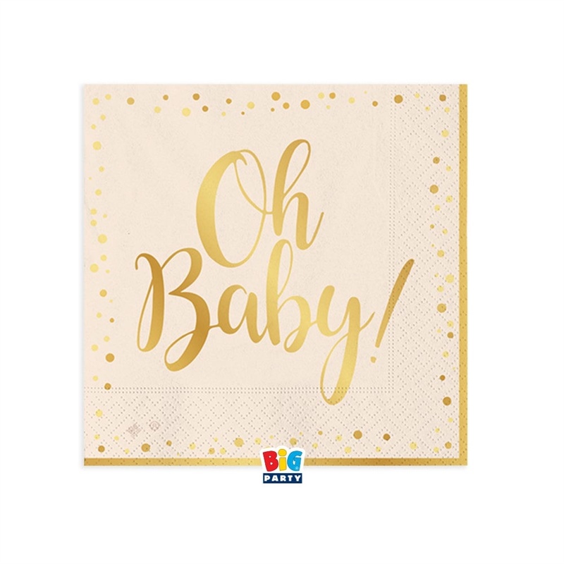 Tovaglioli 25x25 cm Oh Baby 16 pezzi Tovaglioli 25x25 cm Oh Baby 16 pezzi