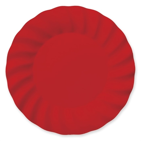 6 PIATTI PIANI CM 30 WAVY RED OPACO