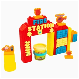 Playdoh Blocks Stazione dei Pompieri 64 pezzi