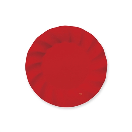 8 PIATTI CM 20 WAVY RED OPACO