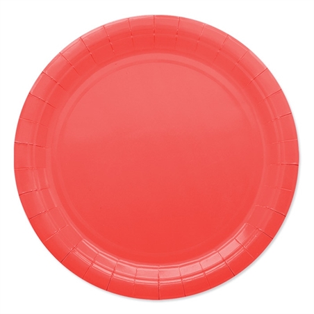 Piatti in Carta Ecolor 24 cm Rossi 25 pezzi