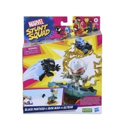 Stunt Squad Villain Knockdown Playset Black Panther & Ironman vs Ultron