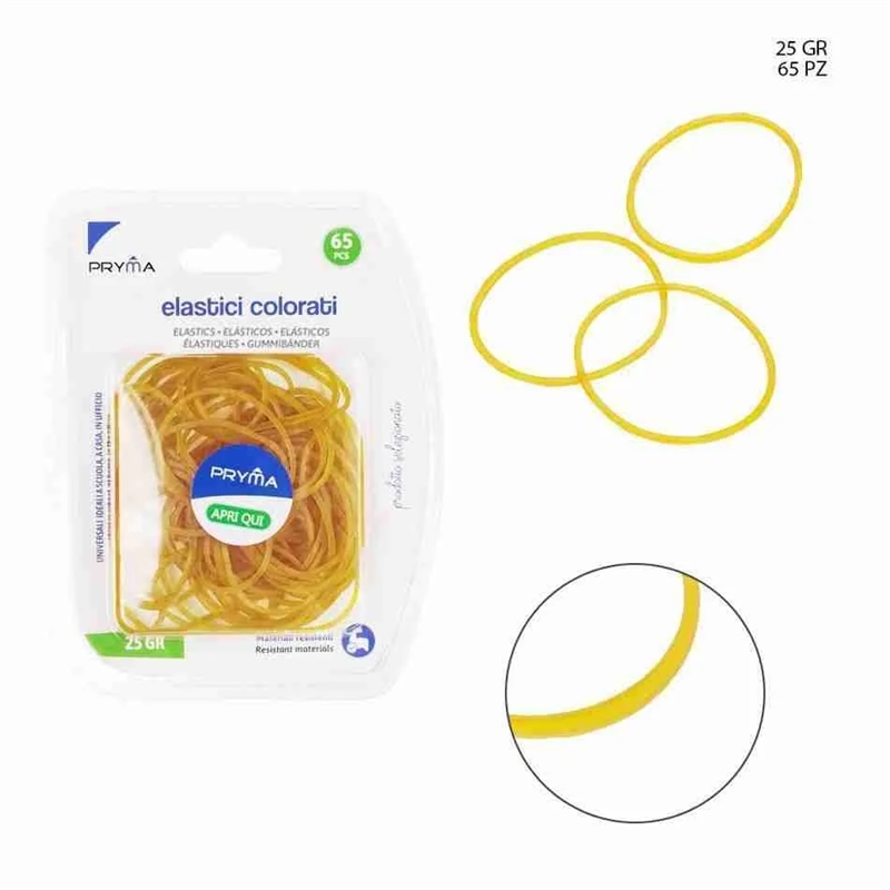 Elastico 25g 65 Pezzi Giallo