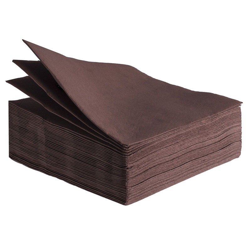 40 TOVAGLIOLI DI CARTA TESSUTO NON TESSUTO 2 VELI 38X38 DOPLA MARRONE