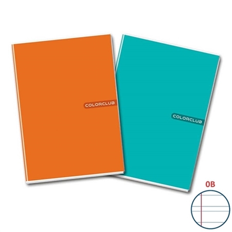 Maxi quaderno A4 - Colorclub - righe B con margini - 20+1 ff - assortito