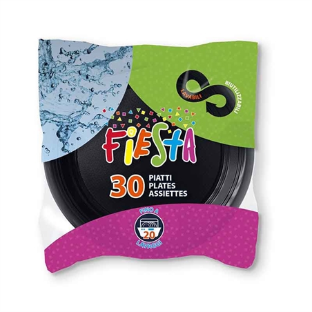 Piatti Fiesta Piani Nero 30 pezzi