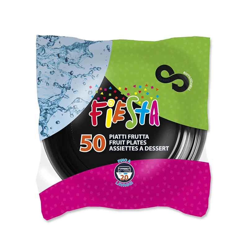 Piatti Fiesta Dessert Nero 50 pezzi