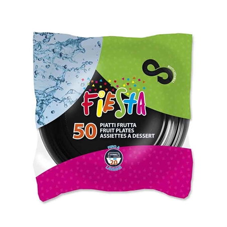 Piatti Fiesta Dessert Nero 50 pezzi