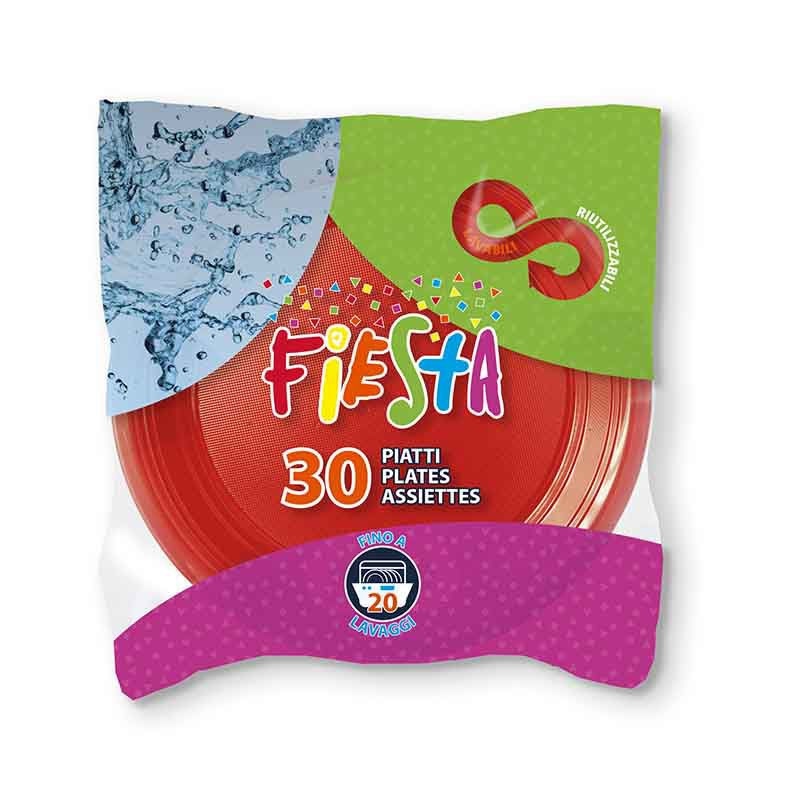 Piatti Fiesta Piani Rosso 30 pezzi