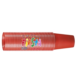 Bicchieri 200 cc Fiesta Rosso 50 pezzi