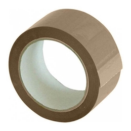 Set 6 Nastri Adesivi Avana 50mm x 66mt con Etichetta Nastro Imballaggio Marrone