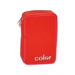 Astuccio per Scuola a 3 ZIP Cerniere Bambina bambino Portacolori Completo