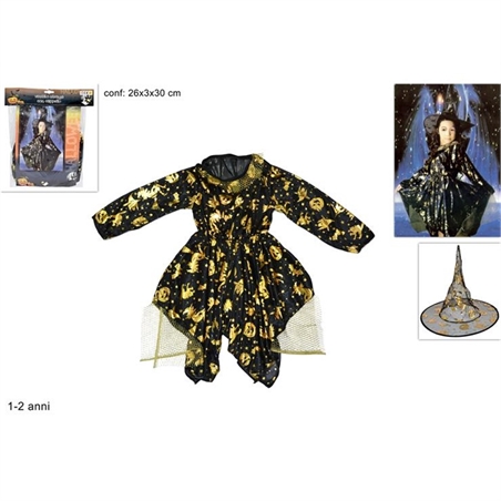Vestito Strega Bimba Con Cappello