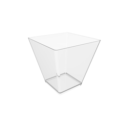25 Bicchiere Quadrato 50 Cl Trasparente 24x25