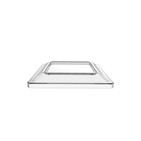 25 Coperchi Quadro 120 Cc Trasparente