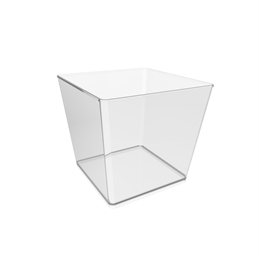 25 Biccheri Quadrati CC 120 Trasparente