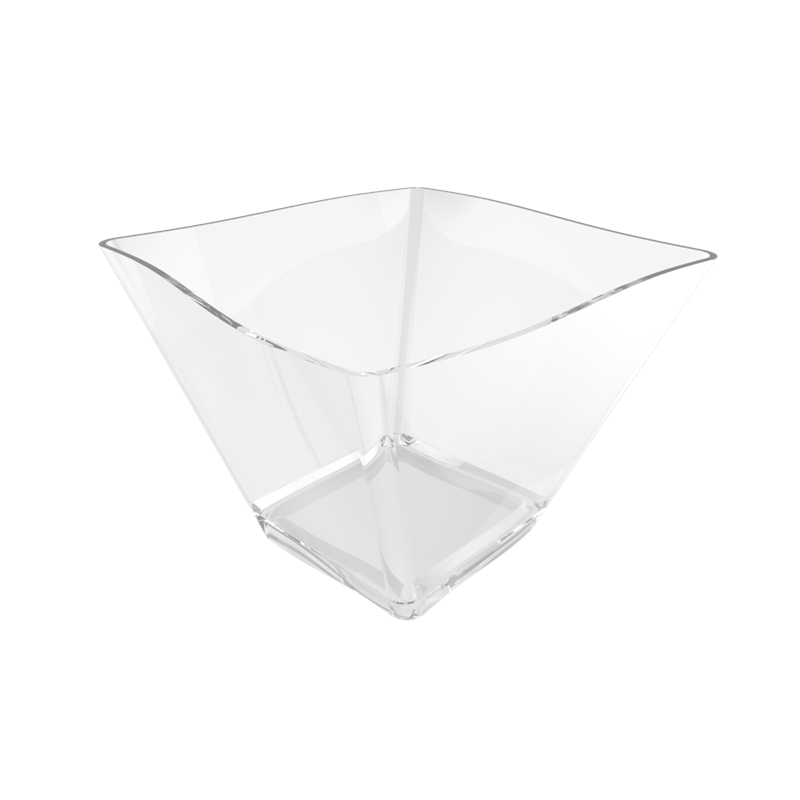 25 Bicchierini Quadrati CC 60 Trasparenti Onda 30x25