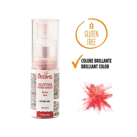 Spray Pump Rosso glitter 10 grammi