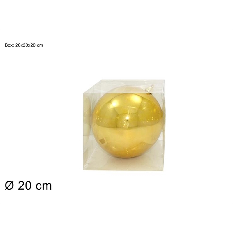 Palla Oro 20 Cm Lucida In Box Pvc