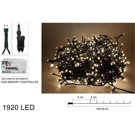 Minilucciole 1920 Led Per Uso Interno Ed Esterno Bianco Caldo