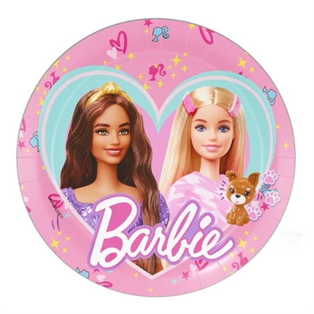 8 Piatti Ø 18 cm Barbie
