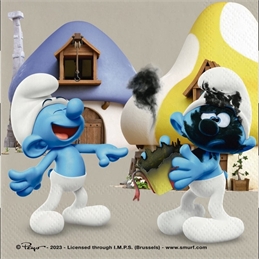 20 Tovaglioli 33 x 33 cm I Puffi